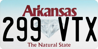 AR license plate 299VTX