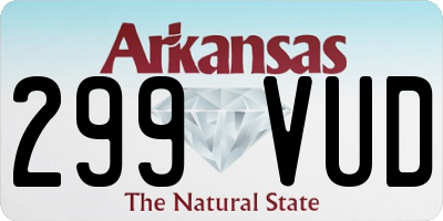 AR license plate 299VUD