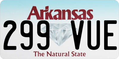 AR license plate 299VUE