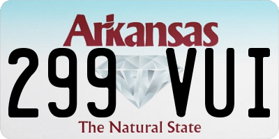 AR license plate 299VUI