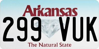 AR license plate 299VUK