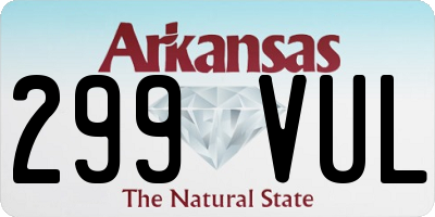 AR license plate 299VUL
