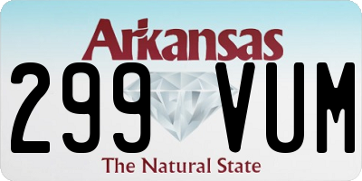 AR license plate 299VUM