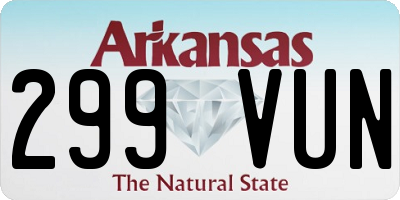 AR license plate 299VUN