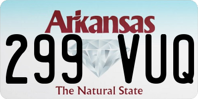 AR license plate 299VUQ
