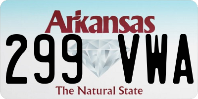 AR license plate 299VWA