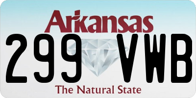 AR license plate 299VWB