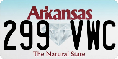 AR license plate 299VWC