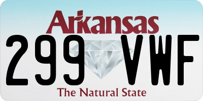 AR license plate 299VWF