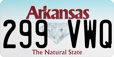 AR license plate 299VWQ