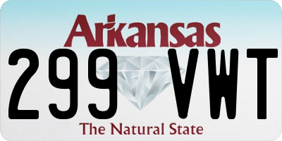 AR license plate 299VWT