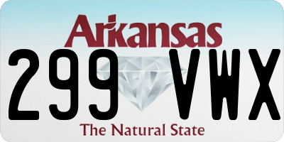 AR license plate 299VWX