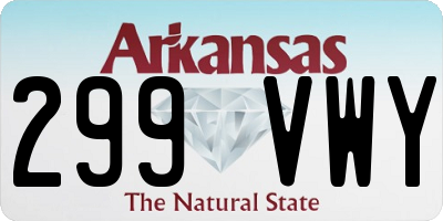 AR license plate 299VWY