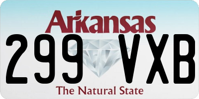 AR license plate 299VXB