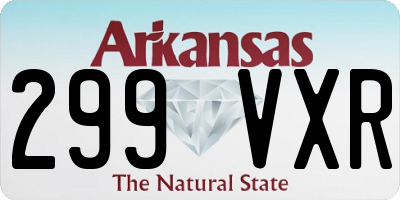 AR license plate 299VXR