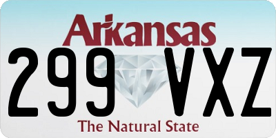 AR license plate 299VXZ