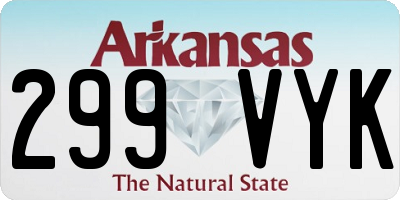 AR license plate 299VYK