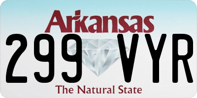 AR license plate 299VYR