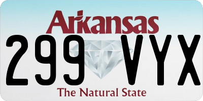 AR license plate 299VYX