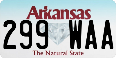AR license plate 299WAA