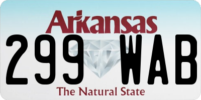AR license plate 299WAB