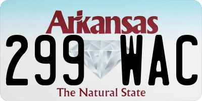 AR license plate 299WAC