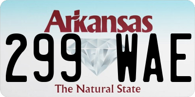 AR license plate 299WAE