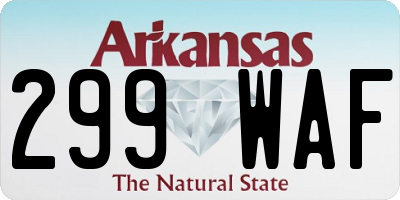 AR license plate 299WAF