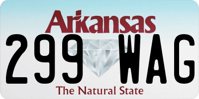 AR license plate 299WAG