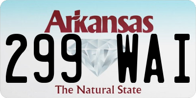 AR license plate 299WAI