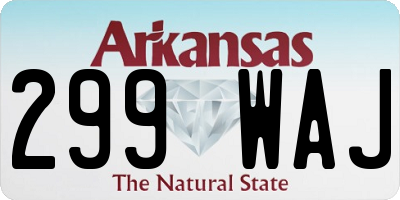 AR license plate 299WAJ