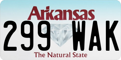 AR license plate 299WAK