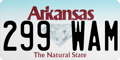 AR license plate 299WAM