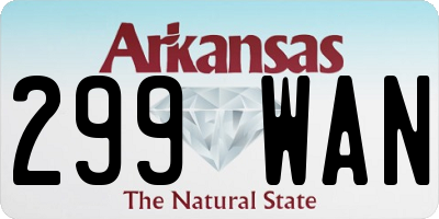 AR license plate 299WAN