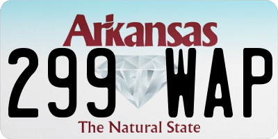 AR license plate 299WAP