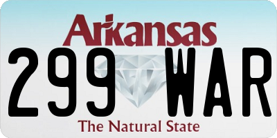 AR license plate 299WAR