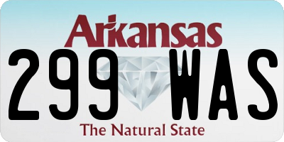 AR license plate 299WAS