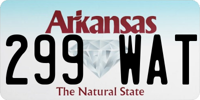 AR license plate 299WAT