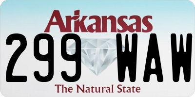 AR license plate 299WAW
