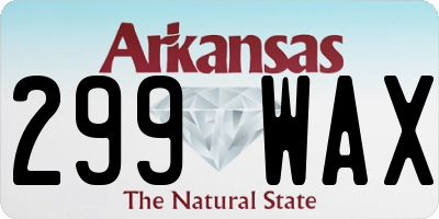 AR license plate 299WAX