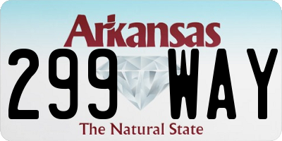 AR license plate 299WAY