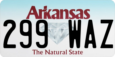 AR license plate 299WAZ