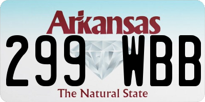 AR license plate 299WBB