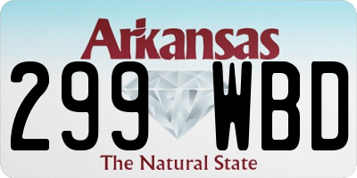 AR license plate 299WBD