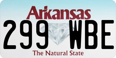 AR license plate 299WBE