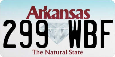 AR license plate 299WBF
