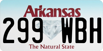 AR license plate 299WBH