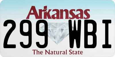 AR license plate 299WBI