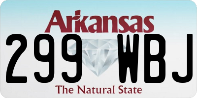 AR license plate 299WBJ