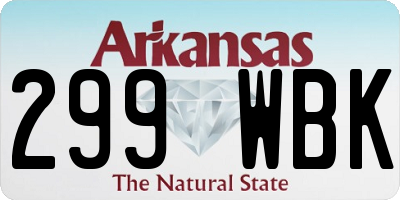 AR license plate 299WBK